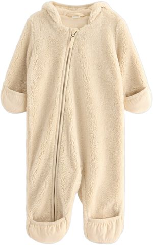 A super soft and fluffy pramsuit in