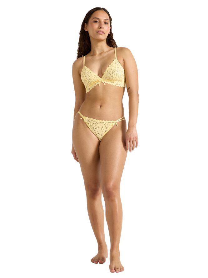 Bralette med broderie anglaise