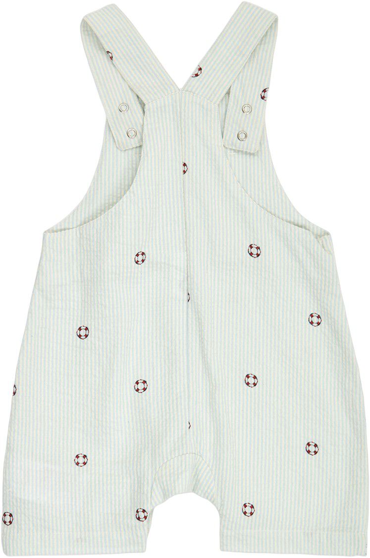 Seersucker stripe overalls baby
