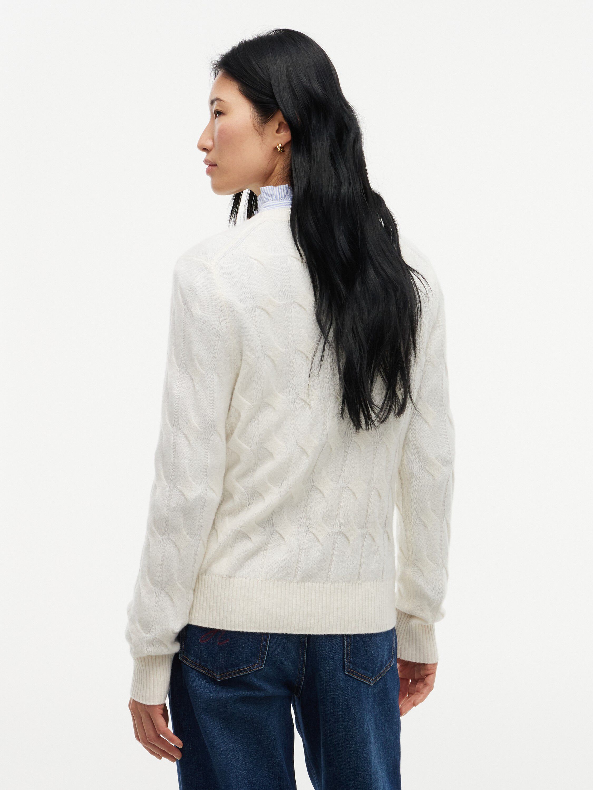 Pure Wool Chain Cable Knit Jumper