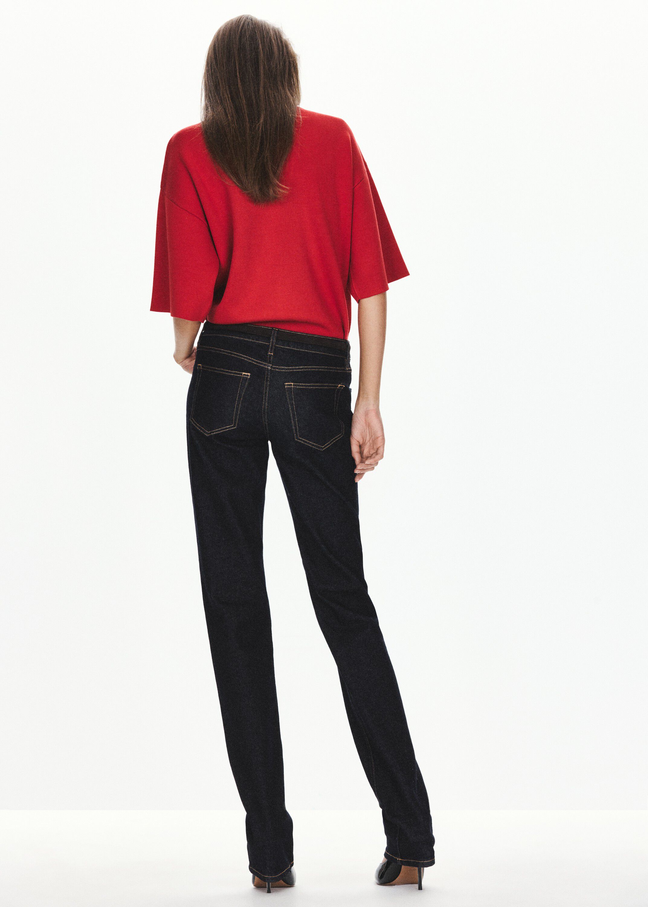 Fine-knit roll-neck jumper