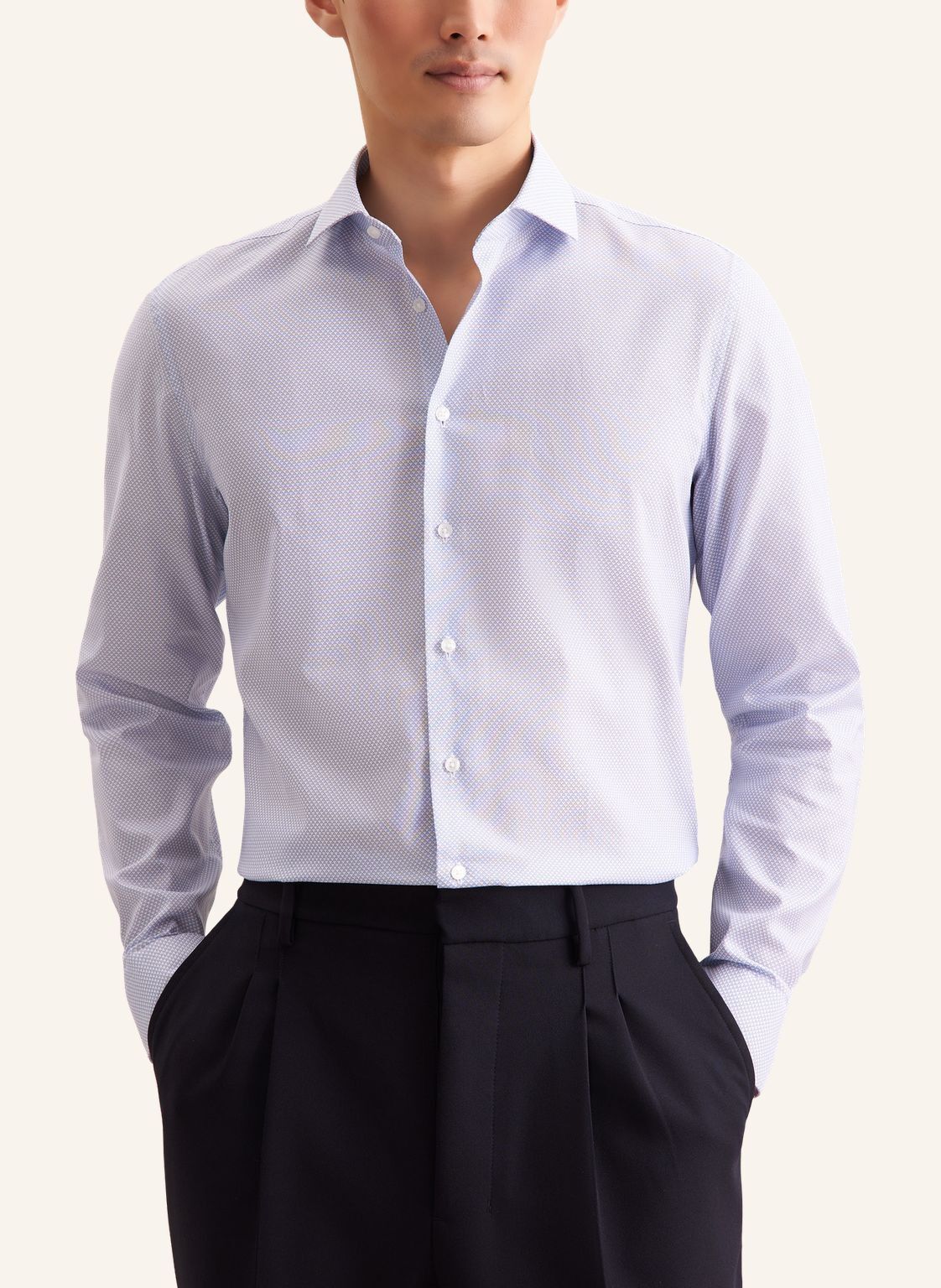 Business shirt Slim 1/1 Kent-Collar Print