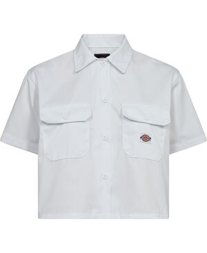 WORK SHIRT CROPPED SS W WHITE