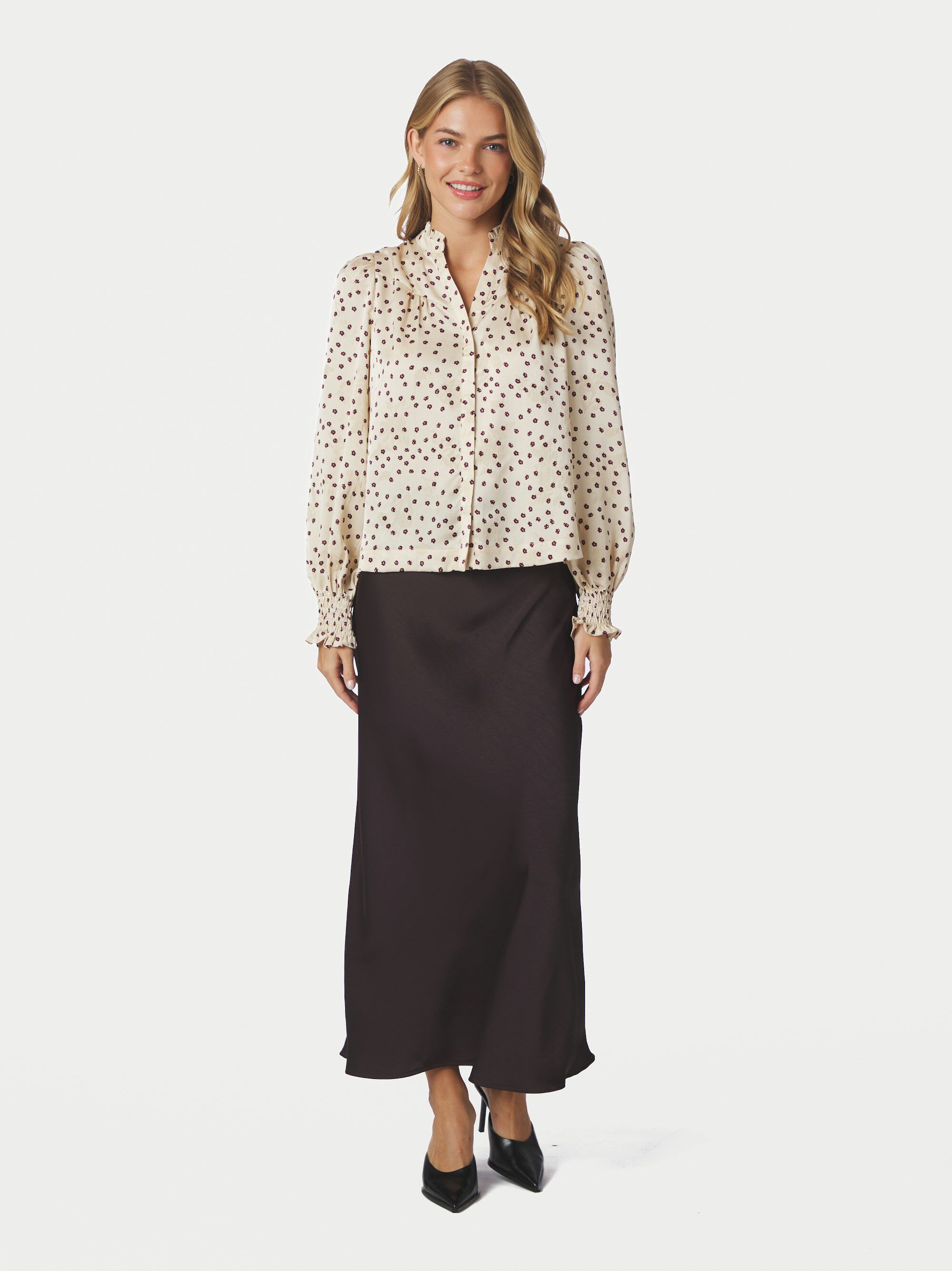 Astrida Flower Jacquard Blouse