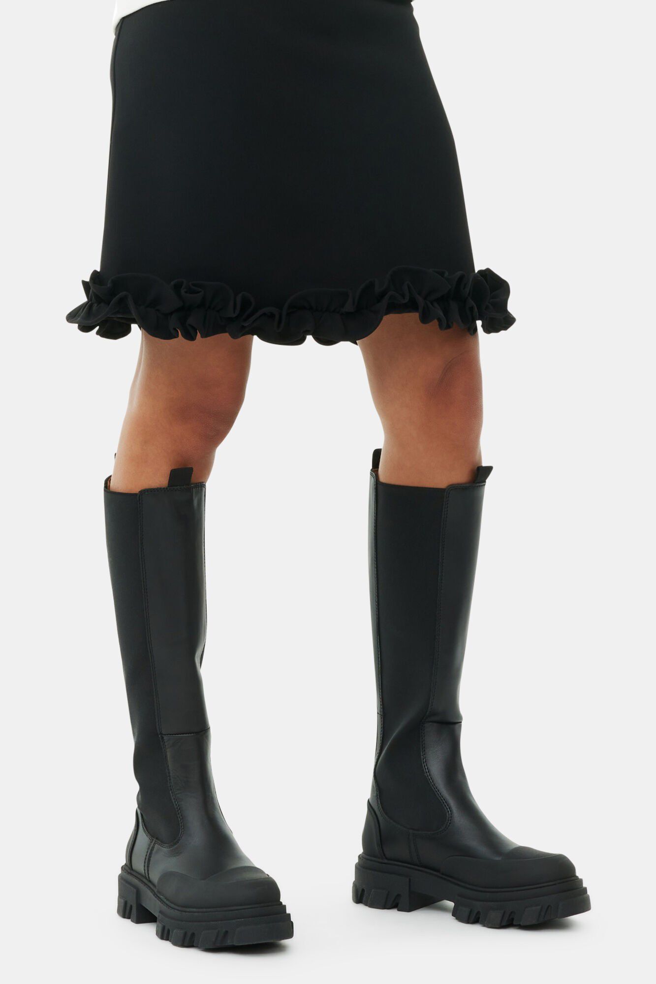 Cleated High Chelsea Boot Black Sti