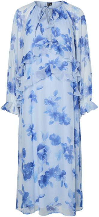 PCCLARA LS LONG V-NECK DRESS WVN D2