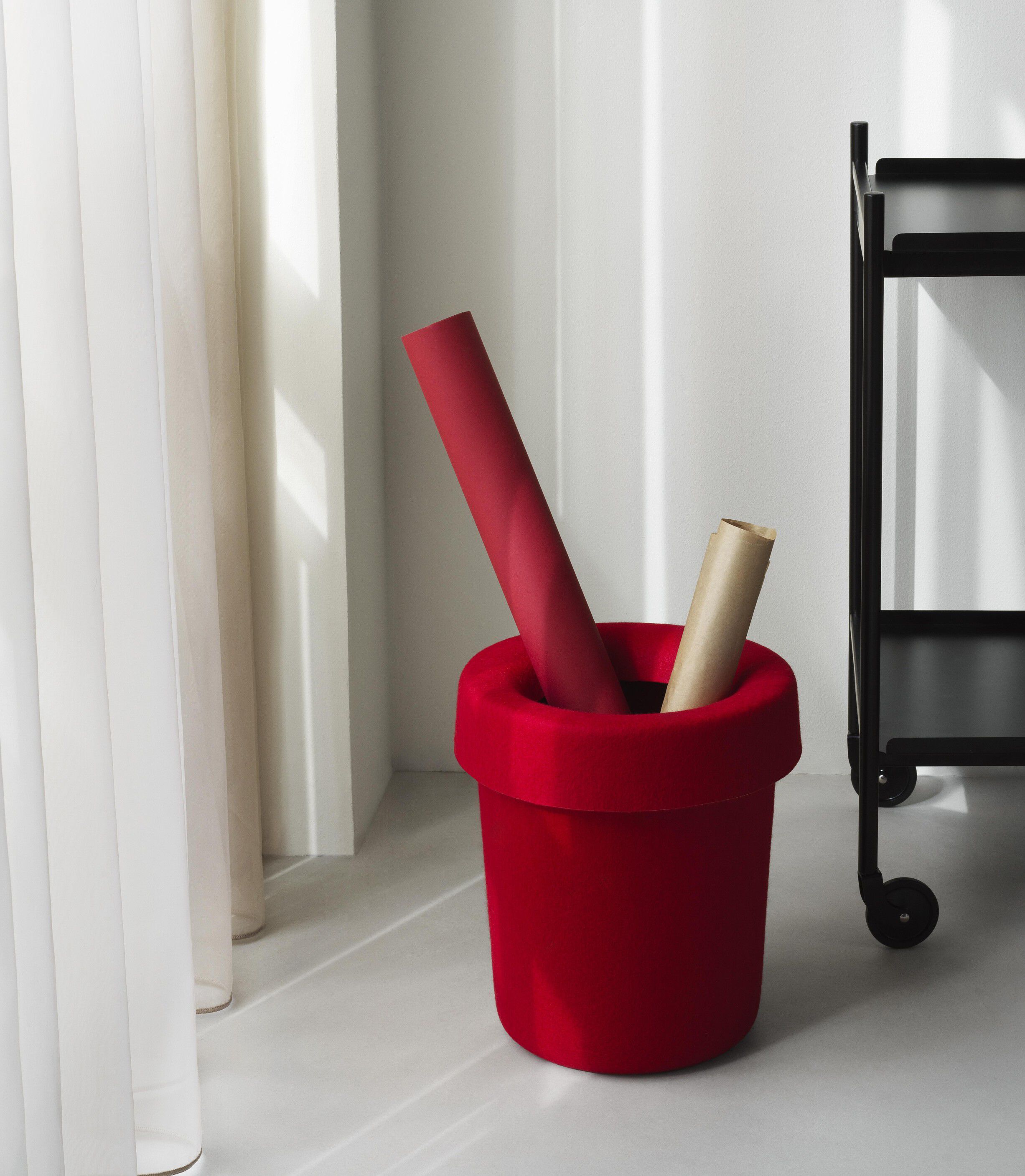 Hide Office Bin Bright Red