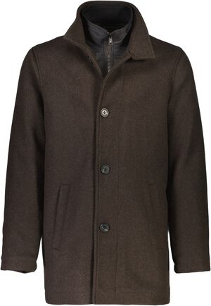 Relaxed-fit wool car coat