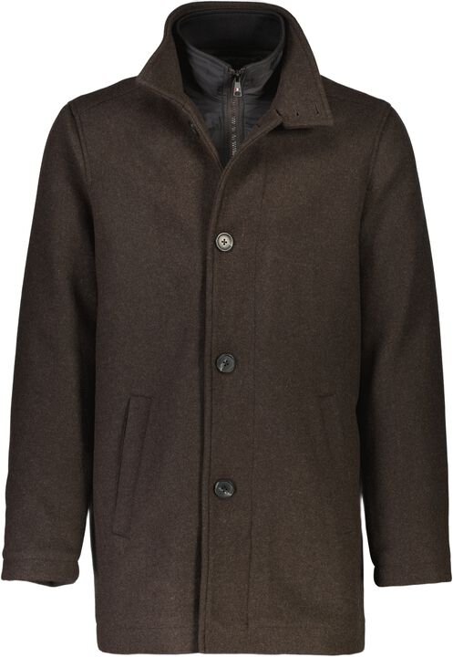 Relaxed-fit wool car coat