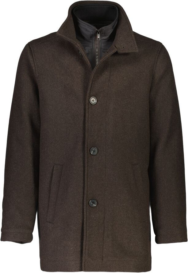 Relaxed-fit wool car coat