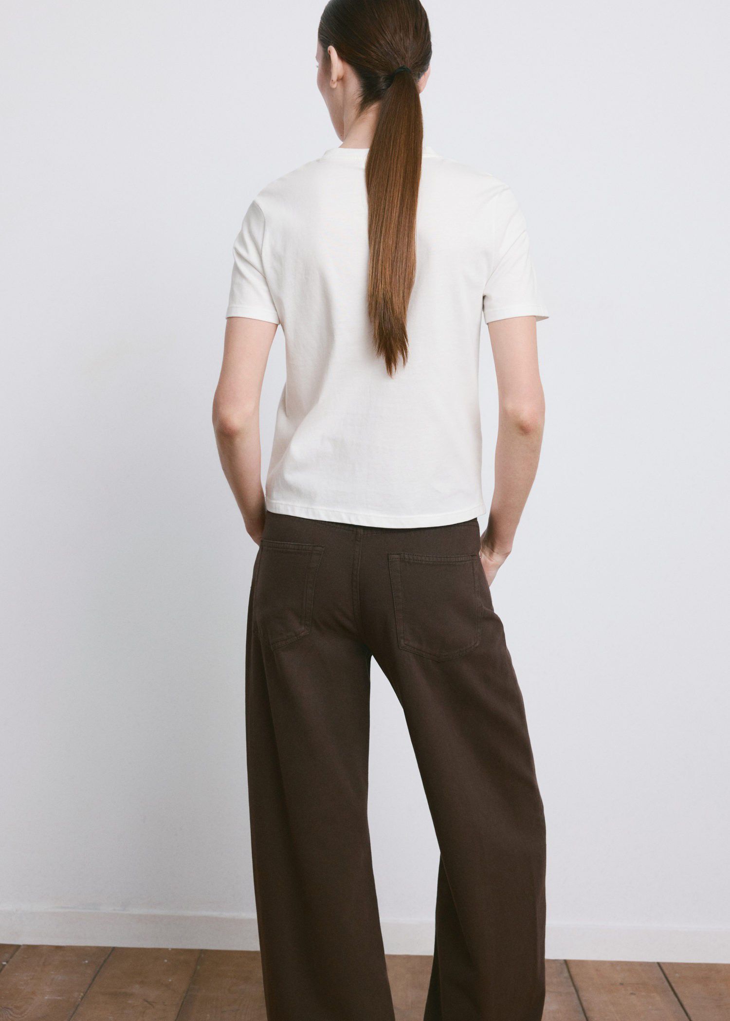 Embroidered cotton T-shirt