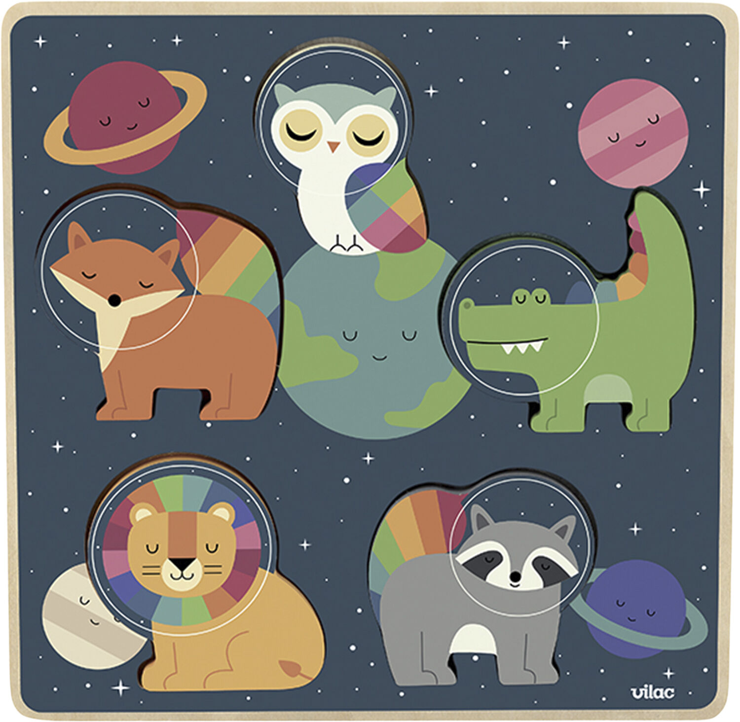 Vilac - Puslespil 5 brk tekstur - Rummet af Andy Westface