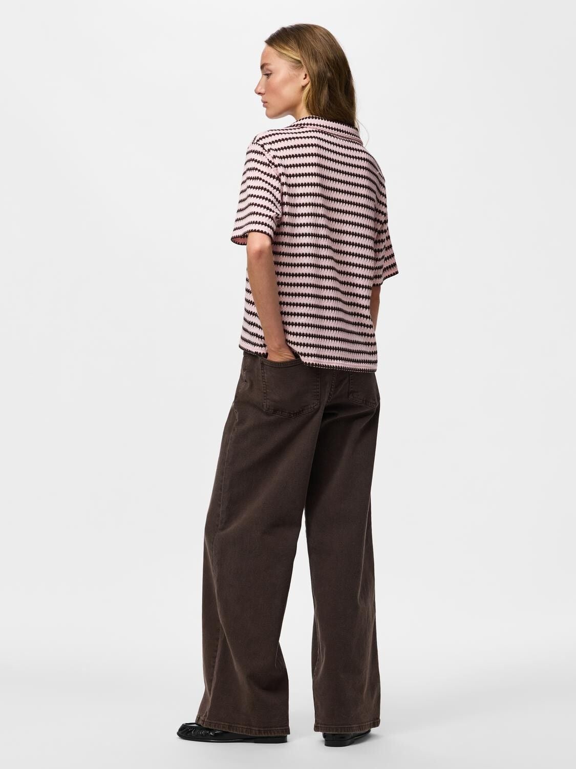 PCJEYA SS V-NECK LOOSE POLO D2D JRS