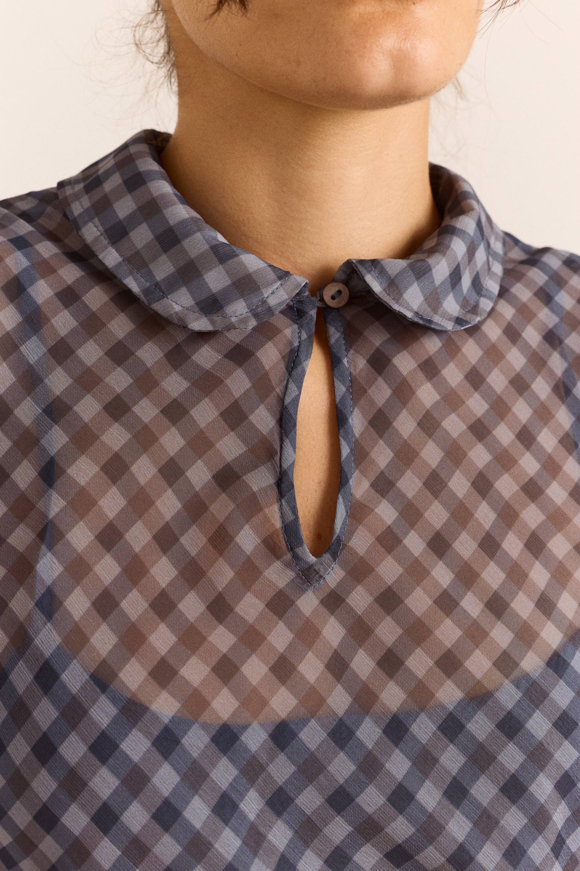 HUDSON MIDI DRESS - SHEER WILLOW GINGHAM