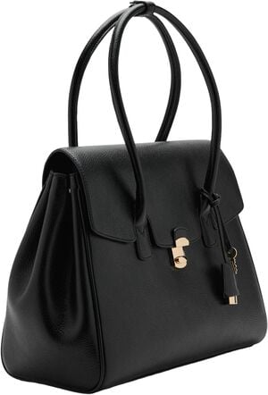 Medium city handbag with flap