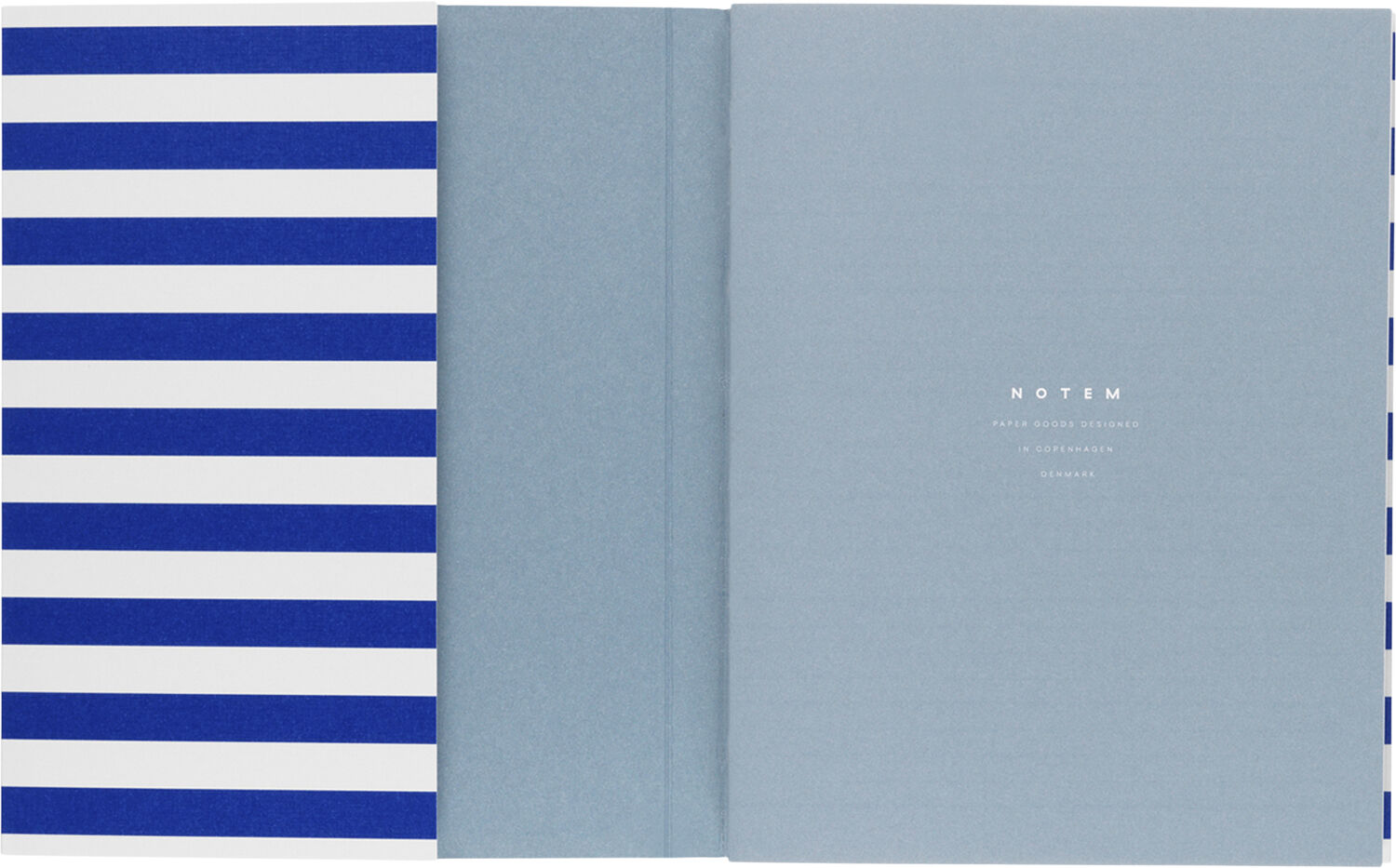 Weekly Planner med syet ryg, Bl&aring; stribe