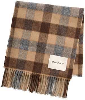 CHECKED WOOL SCARF