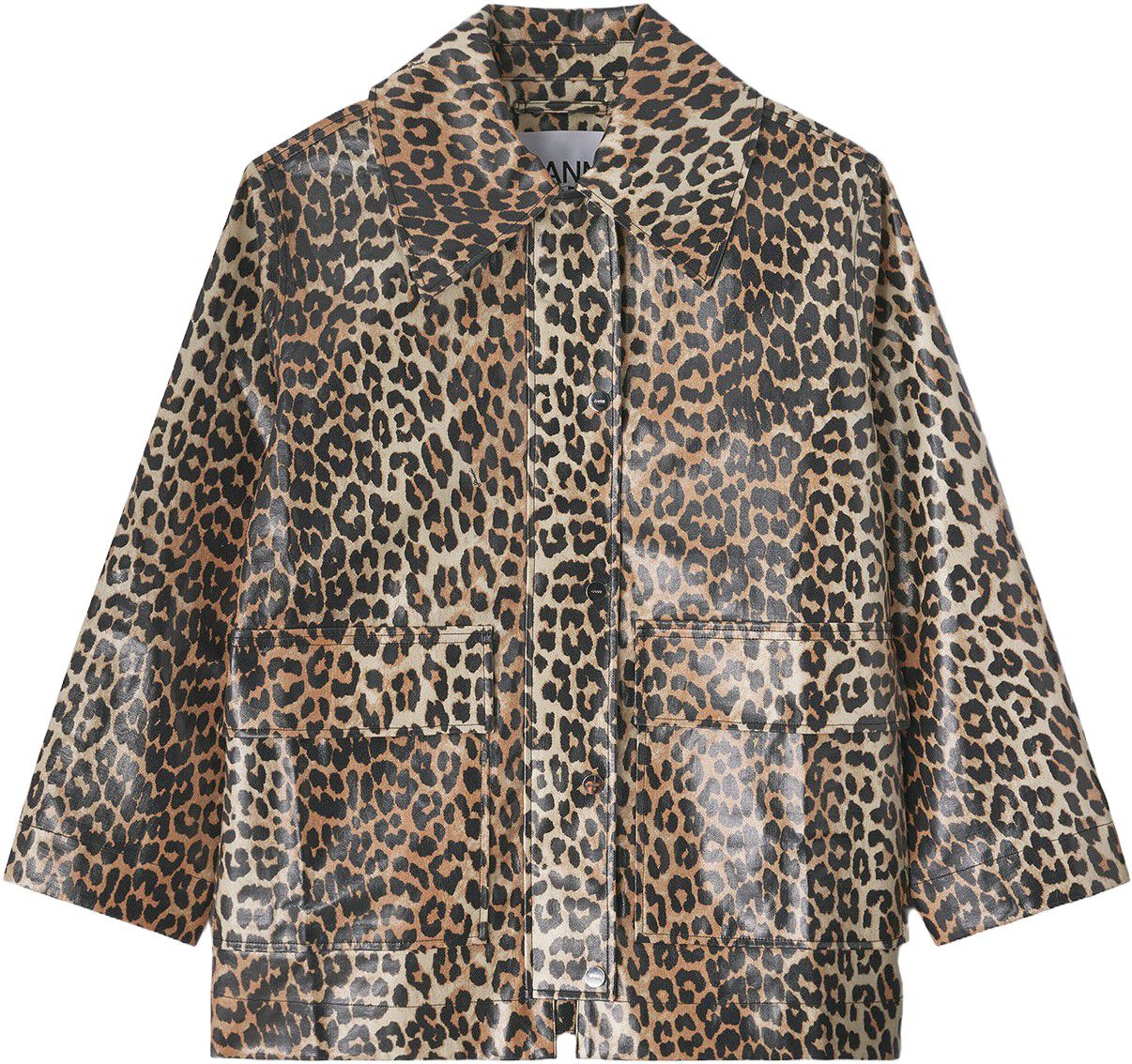 Laminated cotton canvas jacket