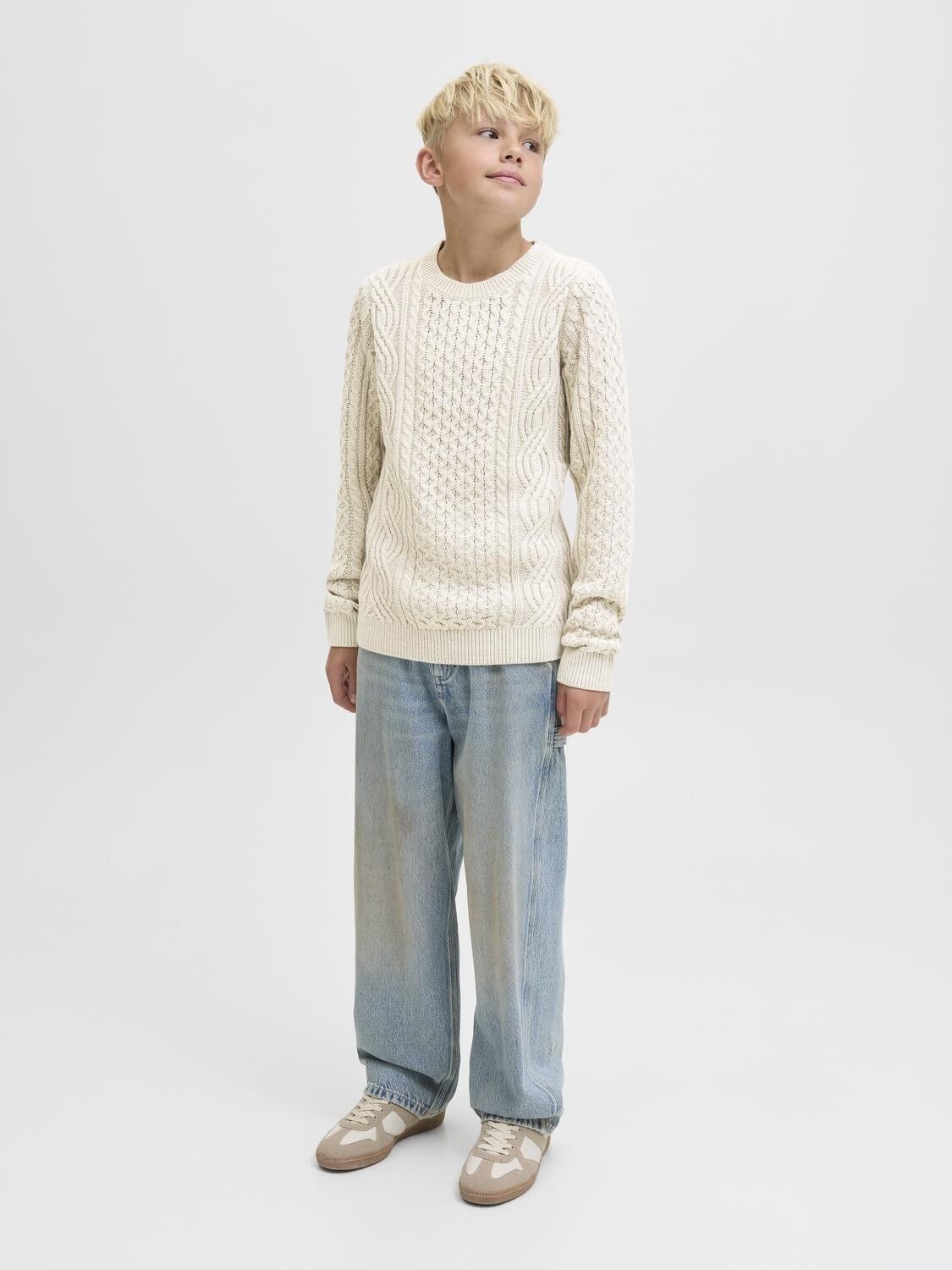 JPRBLUSEAN KNIT CABLE CREW NECK JNR