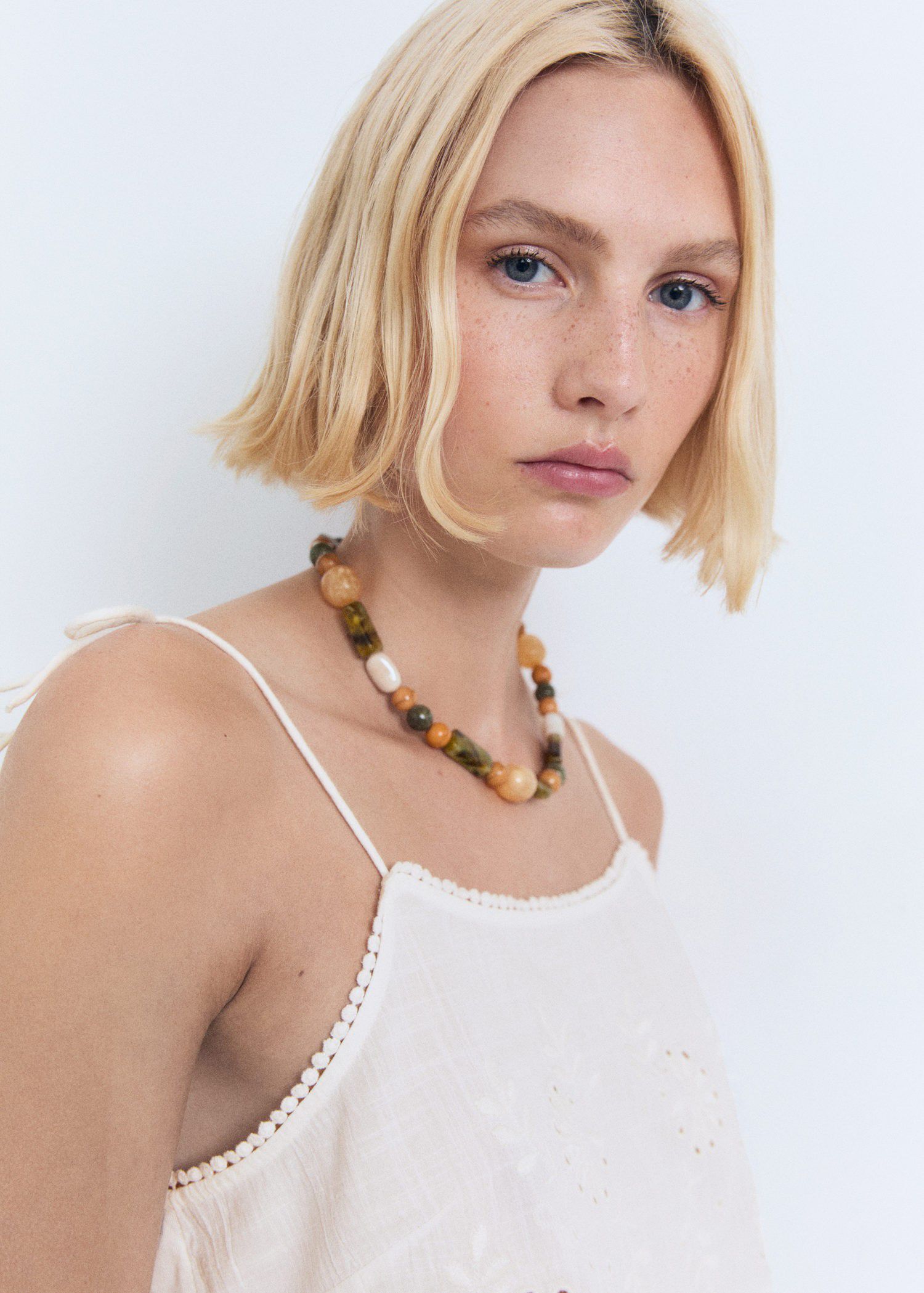 Lace embroidered top