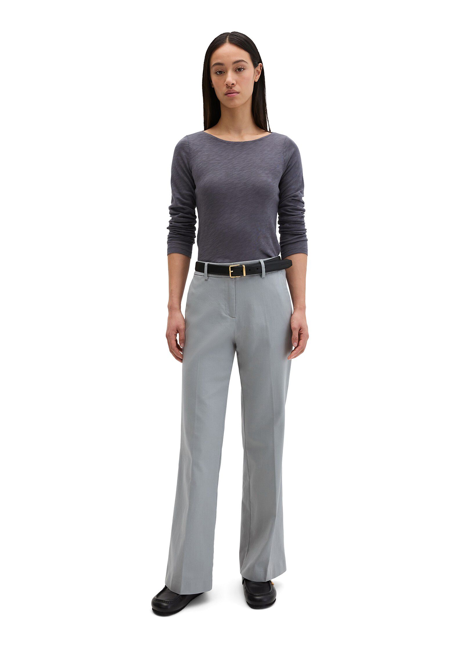 T-shirt, long sleeve, boat neck