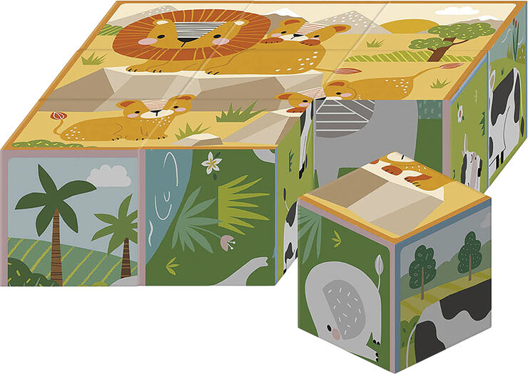 Auzou - Klodspuslespil 9 brk - Løver og andre søde dyr