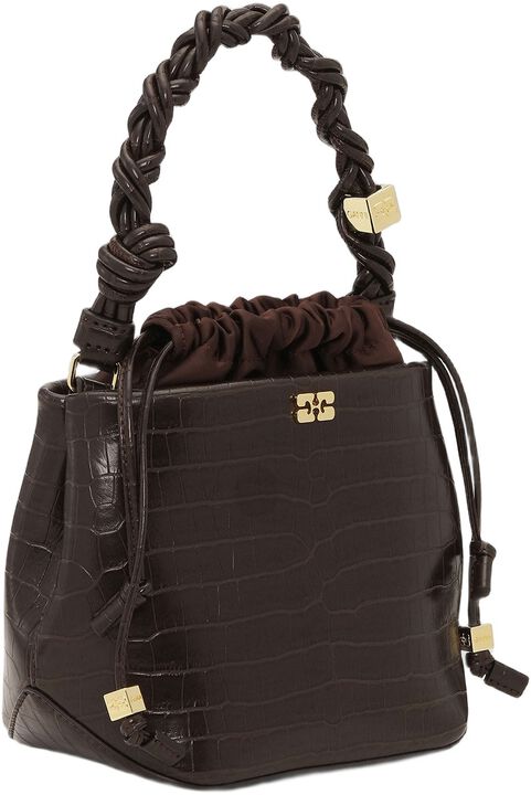 Ganni Bou Bucket Bag Croco