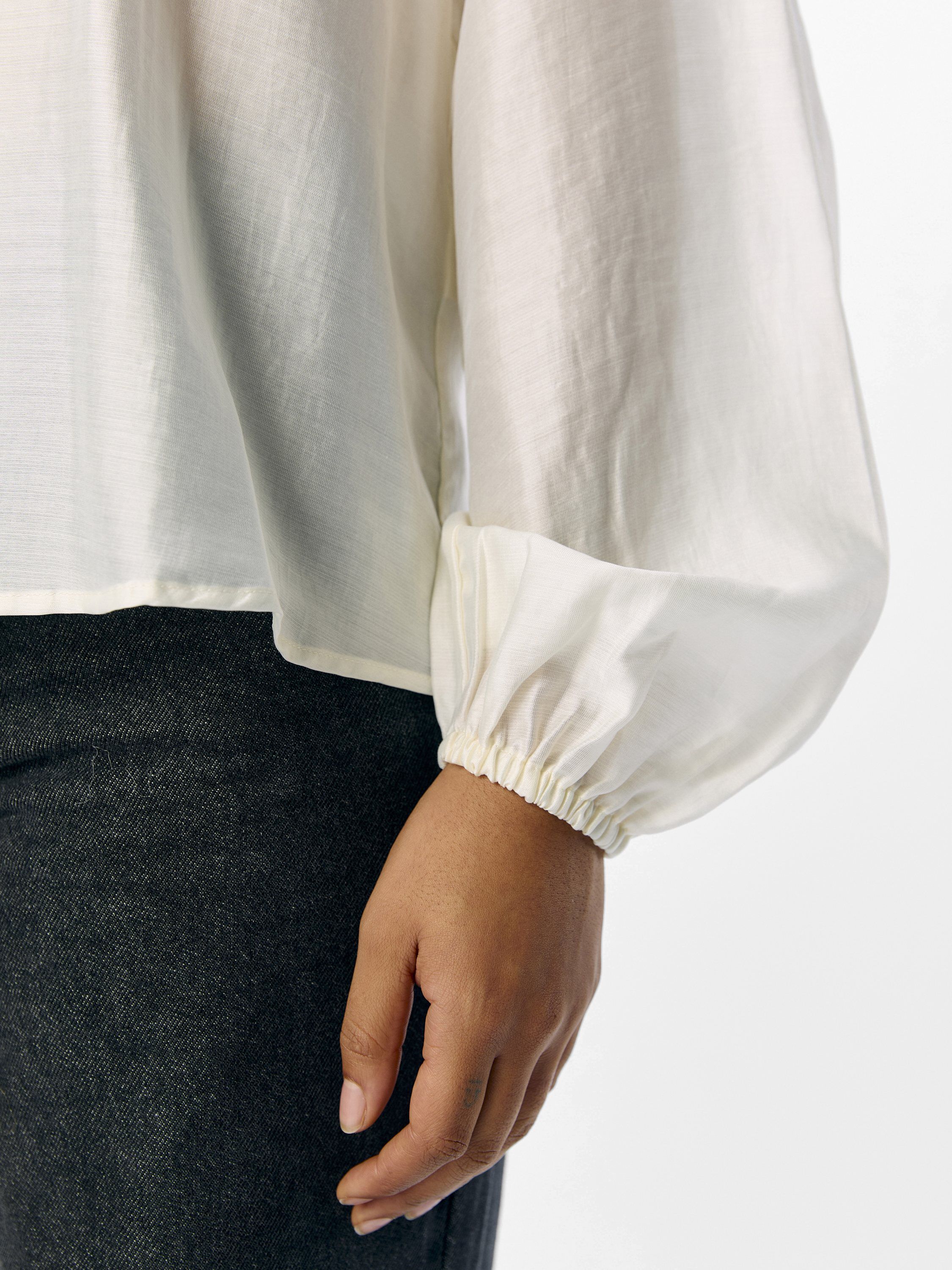 OBJHEIDI L/S LO V-NECK TOP NOOS