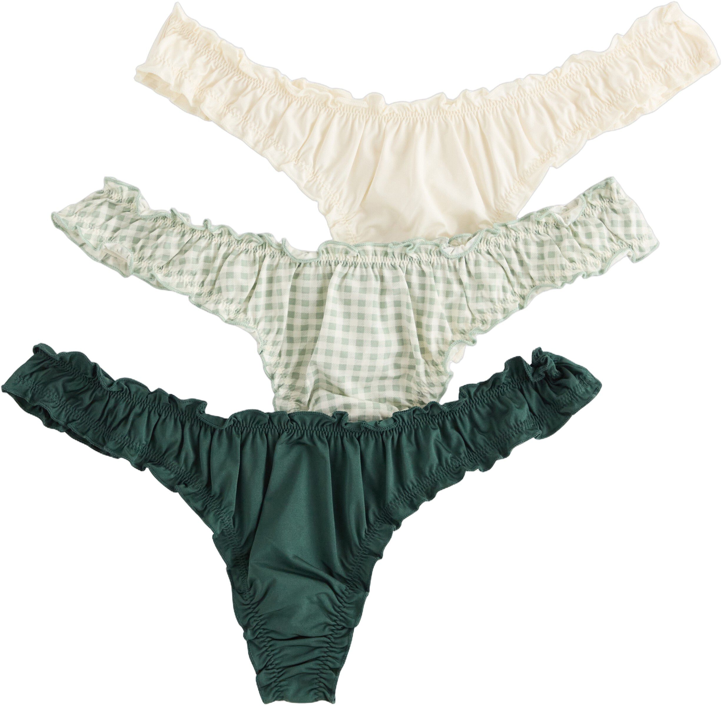 3-pack stringtrosa med l&aring;g midja