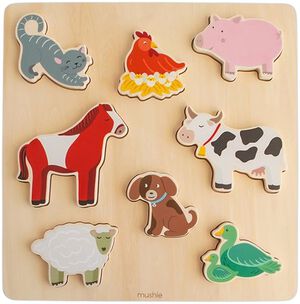 Mushie Wooden Farm Puzzle