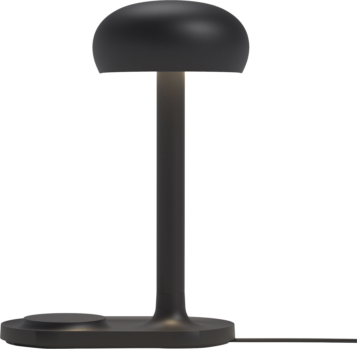 Emendo lampe med Qi tr&aring;dl&oslash;s oplader Black