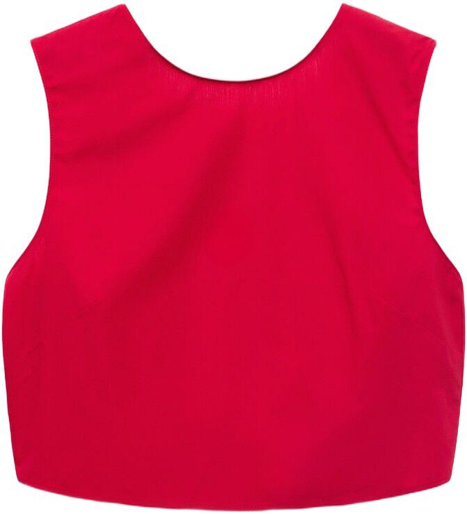 Crop top with bow on the back