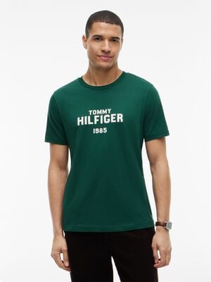 Contrast Logo Crew Neck Jersey T-Shirt