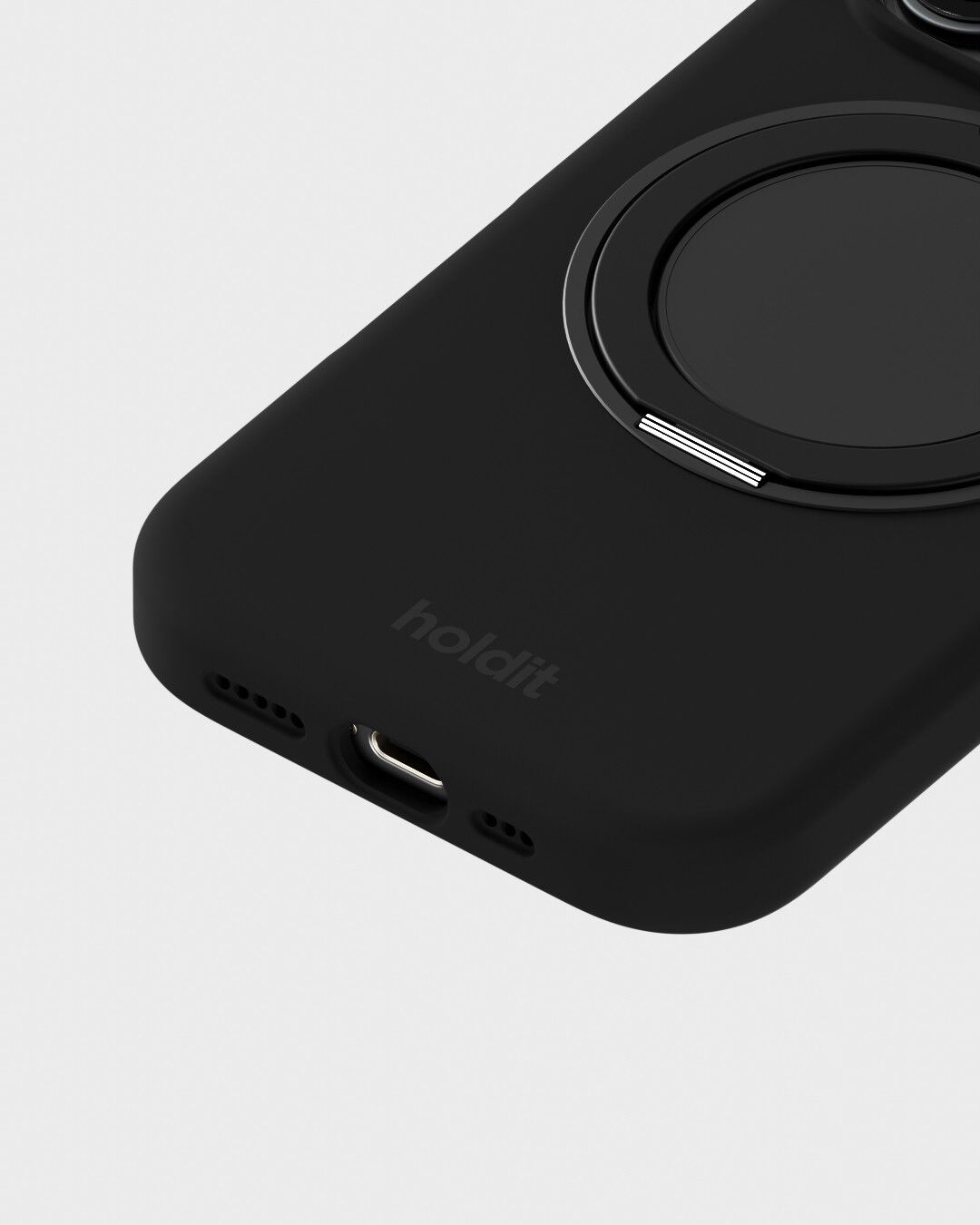 Silicone Stand Case iPhone 16 Pro Black