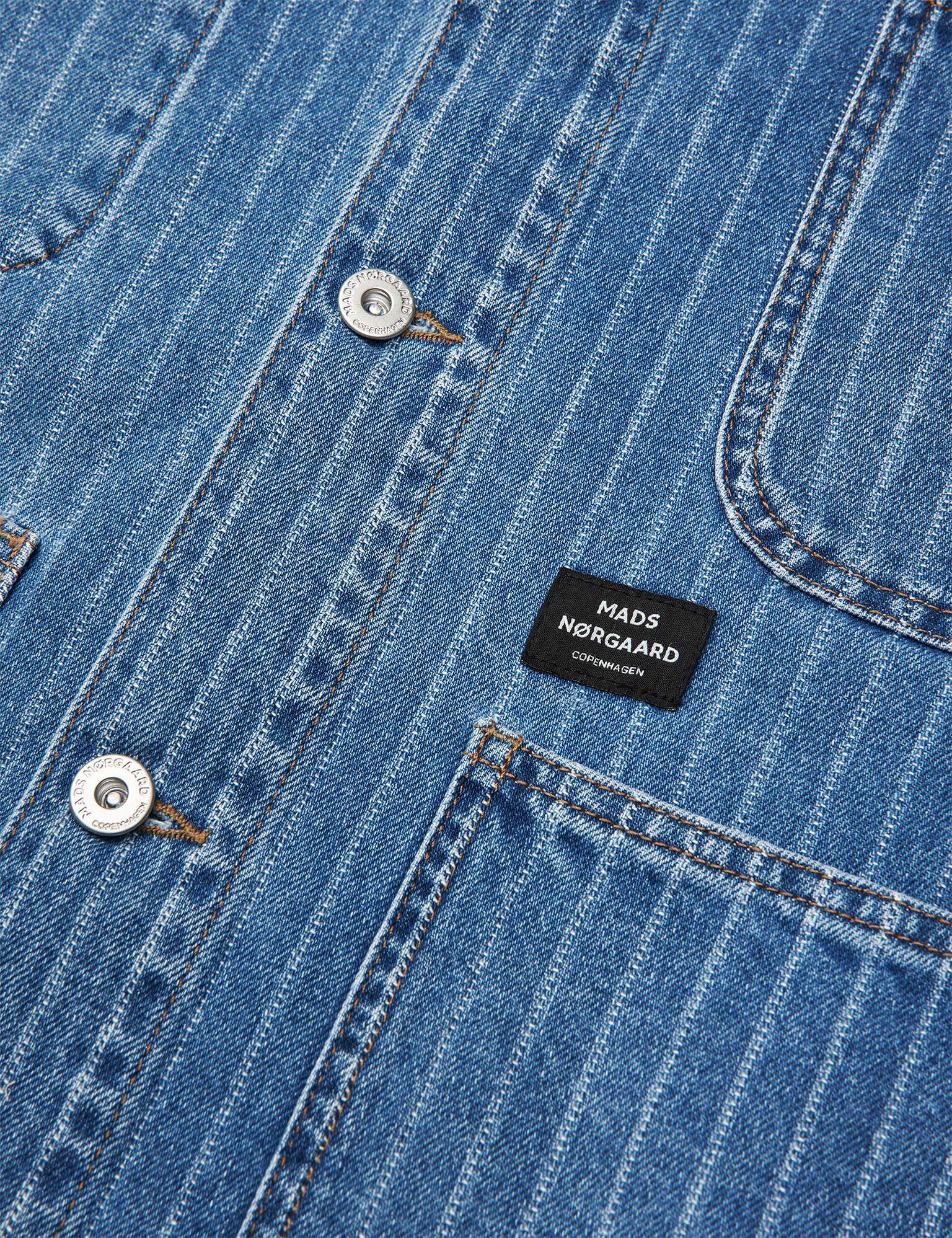 Striped Denim Chore Jacket