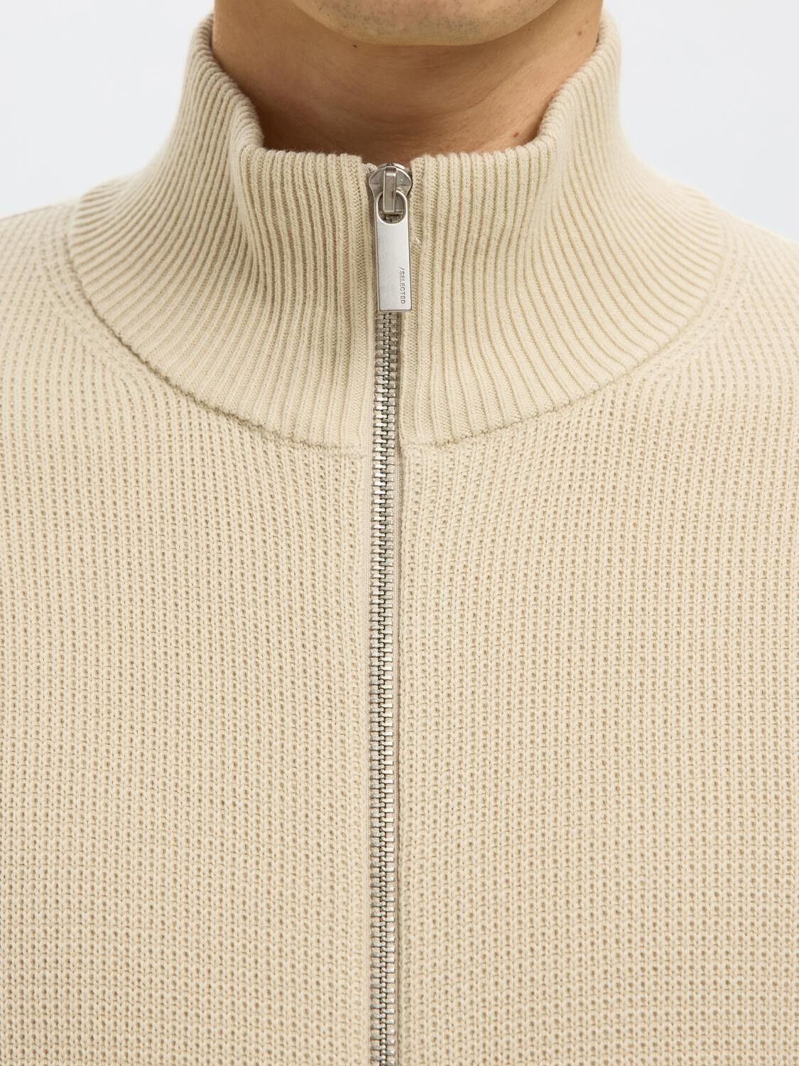 SLMDANE LS KNIT STRUCTURE FULL ZIP