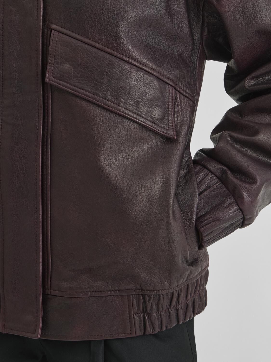 Rousimone L/S Oversized Leather Jacket/1