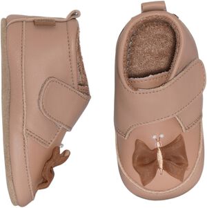 Butterfly leather slippers