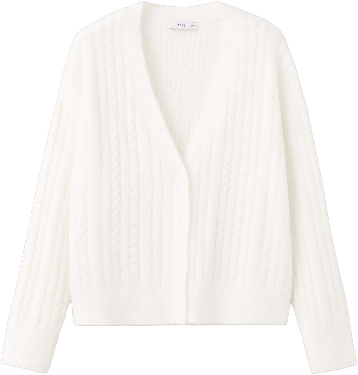 Knitted braided cardigan