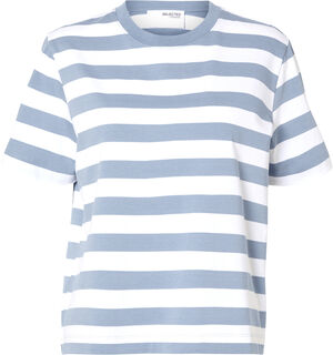 SLFESSENTIAL SS STRIPED BOXY TEE NO