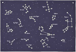 Constellation Textile Map - Dark Blue
