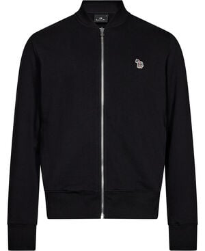 MENS REG FIT ZIP BOMBER ZEBRA