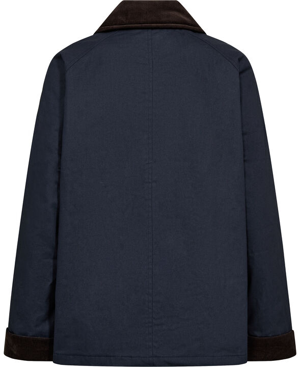 Emmy 4 Check kort jakke med fløjl kanter - GRS