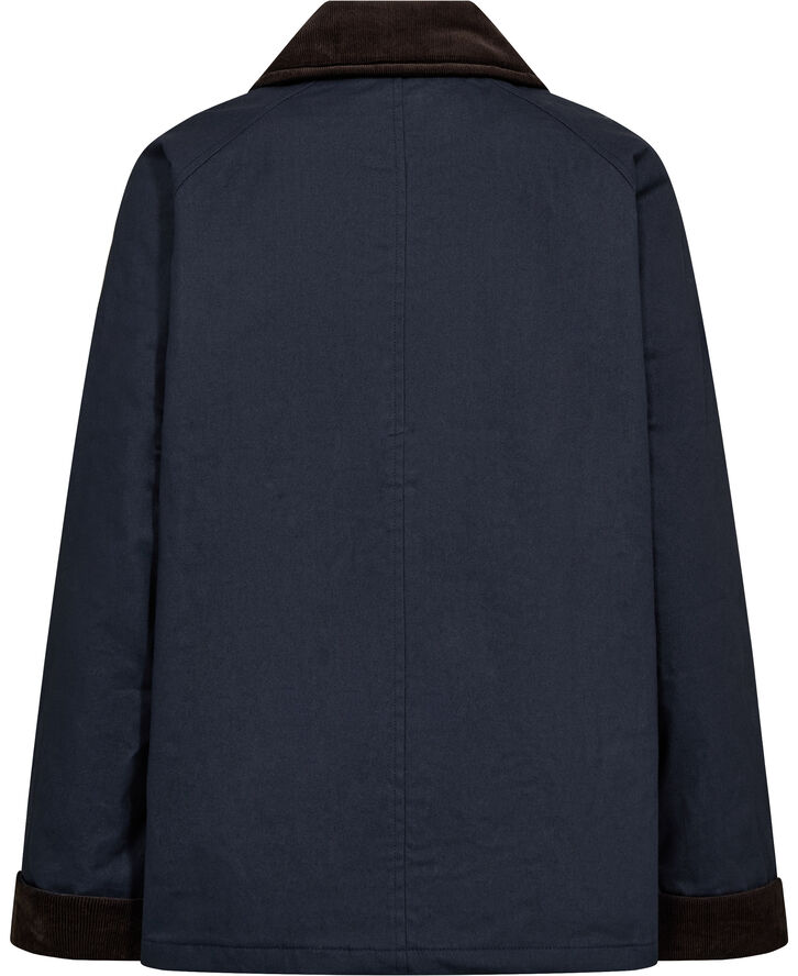 Emmy 4 Check kort jakke med fløjl kanter - GRS