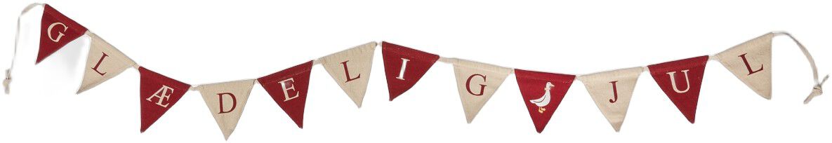 Guirlande gl&aelig;delig jul 215cm bomuld