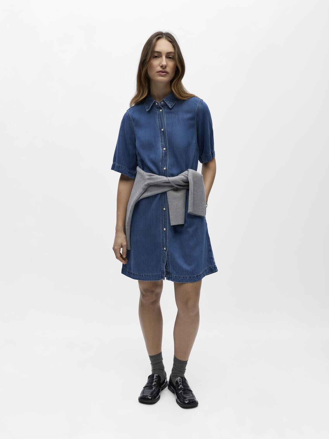 OBJFRAME 2/4 RE DENIM DRESS NOOS