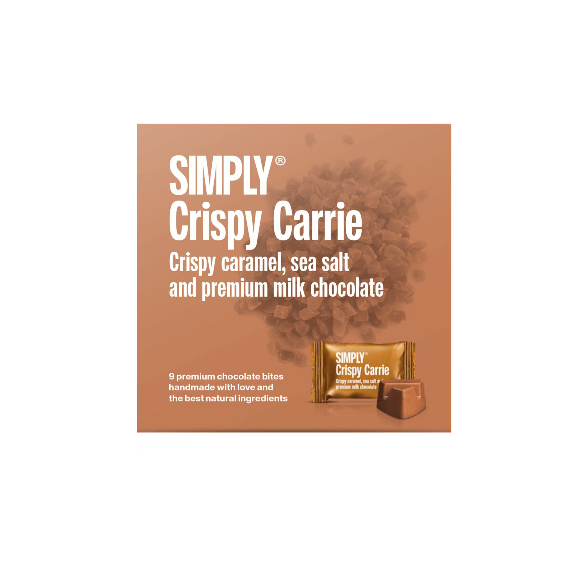 Simply&reg; CRISPY CARRIE chokolade&aelig;ske (90g)