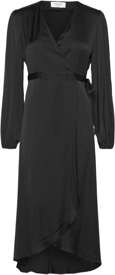 RWSatina LS Wrap Dress