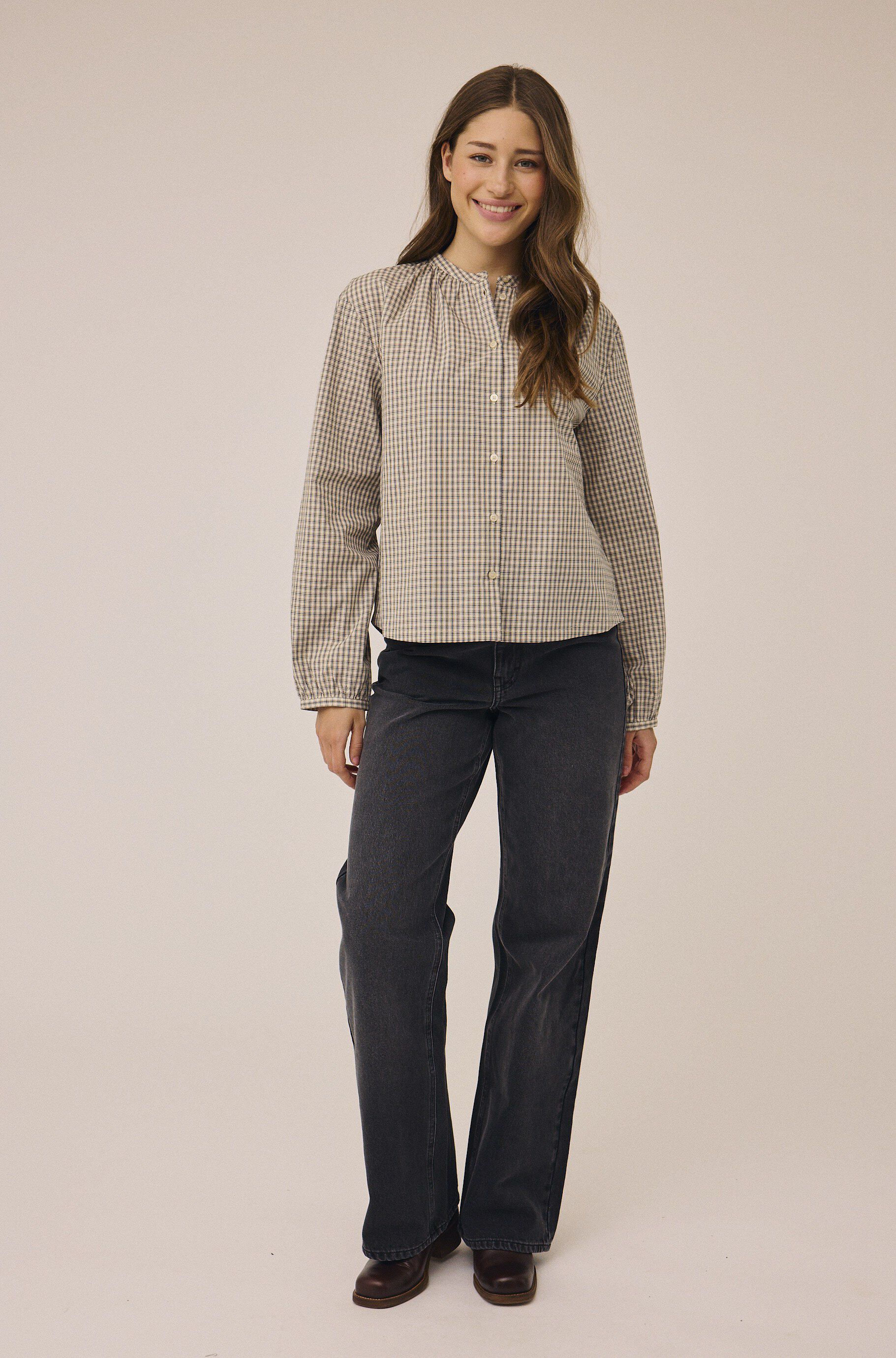 Ellen 3 Check Cotton Shirt - 100% Cotton GOTS