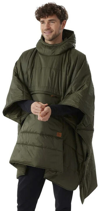 Packable Blanco poncho